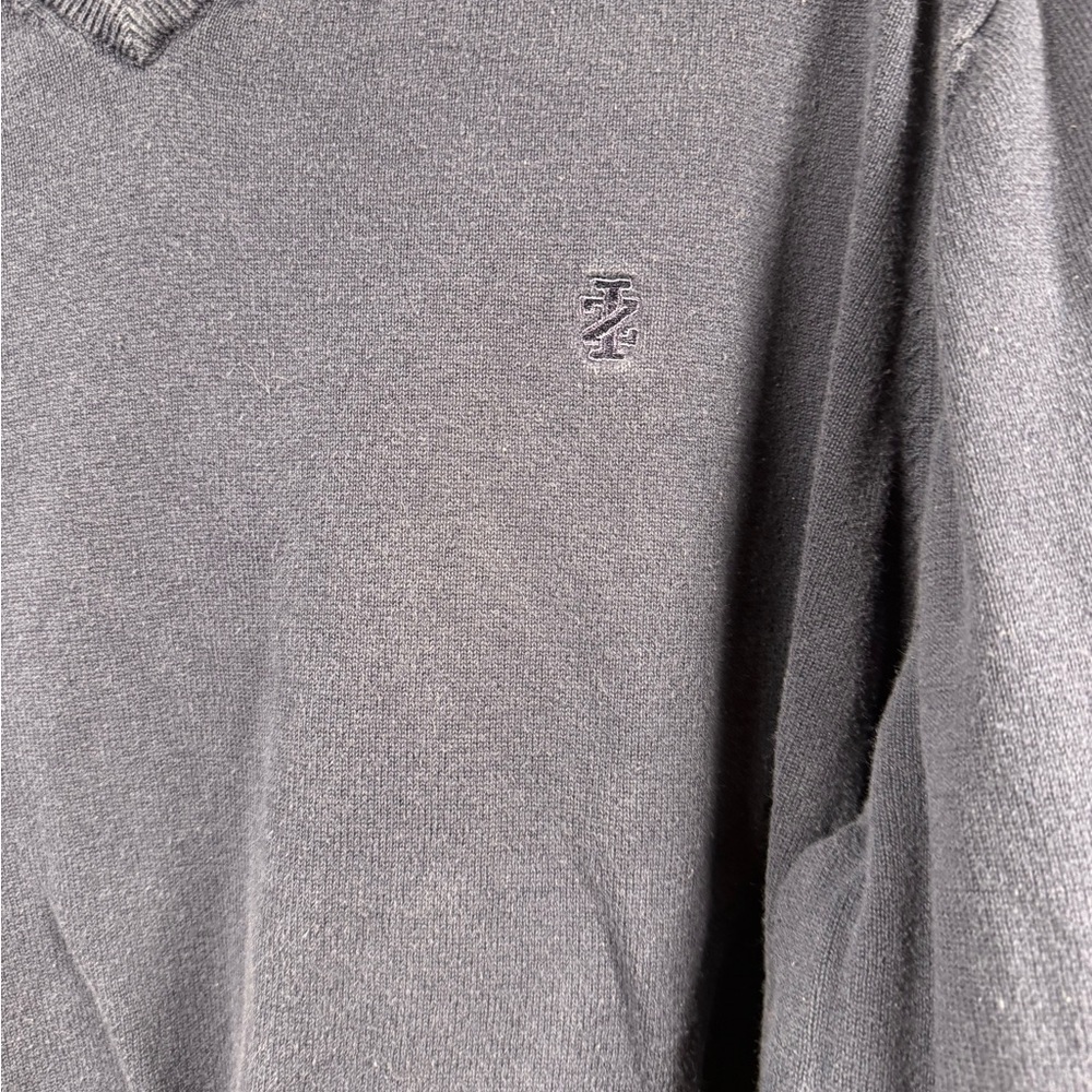 Izod Men's Vintage V-Neck Sweater Classic Knit Blue 2XL - Picture 5 of 5
